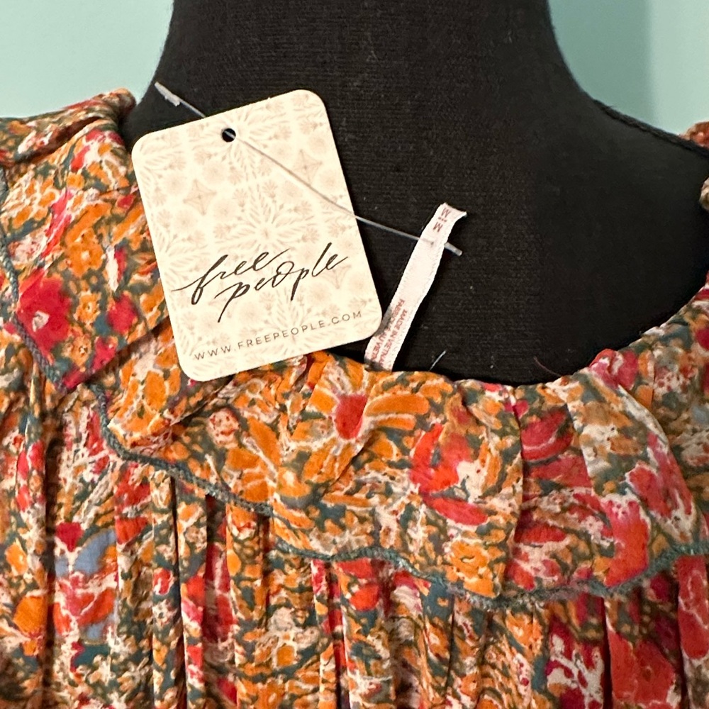 Free People Floral Maxi Dress in Rust Multi - Picture 6 of 9